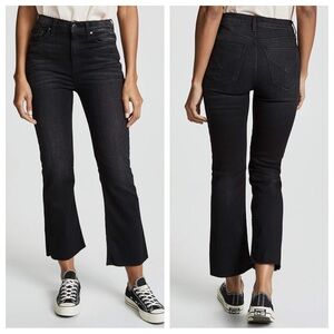 NEW Hudson Holly High Rise Crop Bootcut Jeans Washed Black Size 27